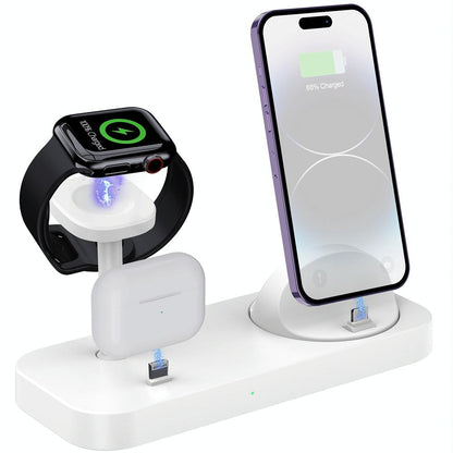 4 In 1 Charging Stand For Apple Watch And Airpods - White Tristar Online