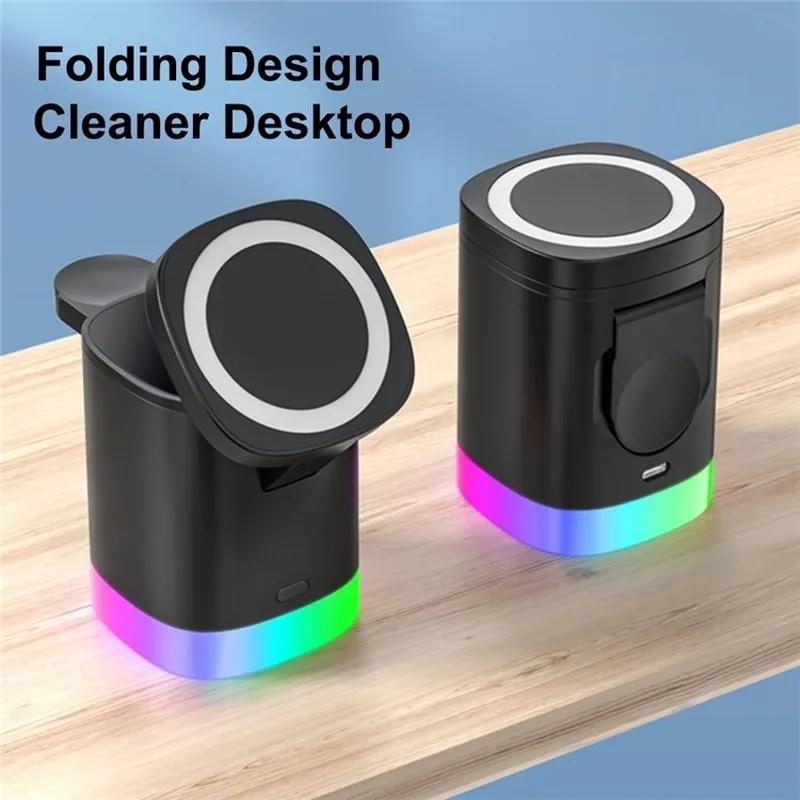 3 In 1 Magnetic Wireless Charger For Iphone Iwatch Airpods - White Tristar Online