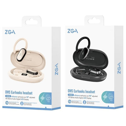 Wireless Bluetooth Earphones with Led Display - Zga Gs08 - Black Tristar Online