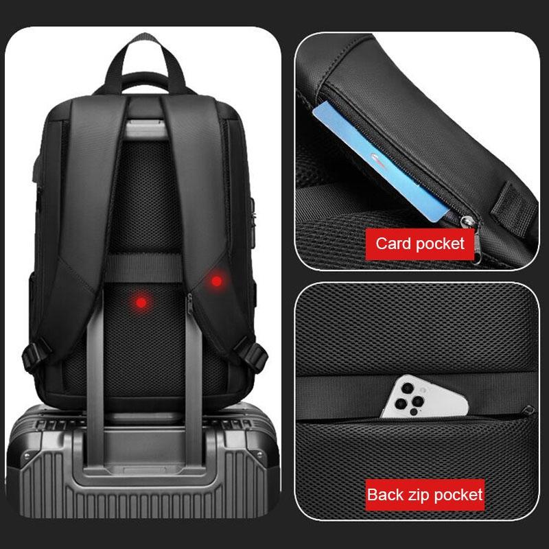 Expandable Usb Laptop Backpack for Business Travel - Black Tristar Online