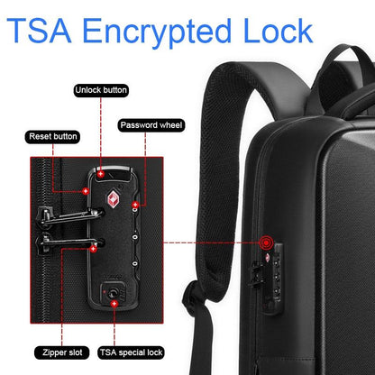 Expandable Usb Laptop Backpack for Business Travel - Black Tristar Online