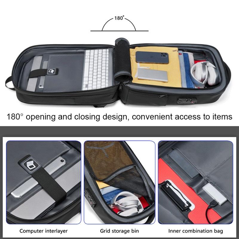 Expandable Usb Laptop Backpack for Business Travel - Black Tristar Online