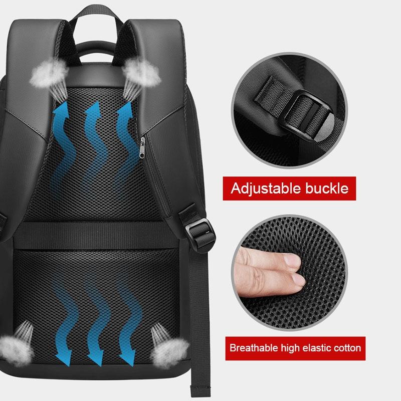 Expandable Usb Laptop Backpack for Business Travel - Black Tristar Online