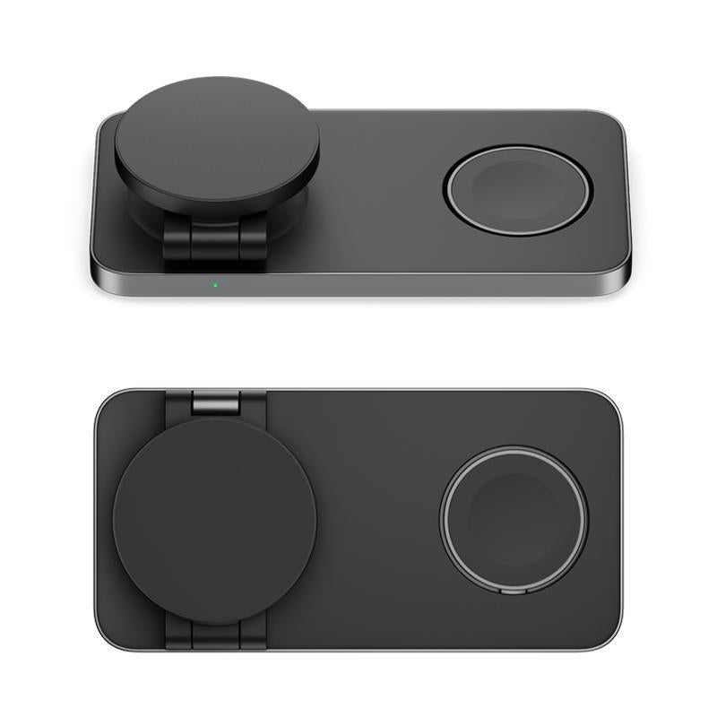 3 In 1 Magnetic Wireless Charging Dock For Apple Devices - Black Tristar Online