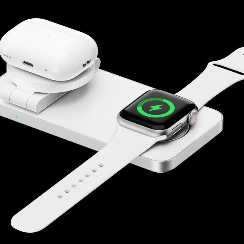 3 In 1 Magnetic Wireless Charging Dock For Apple Devices - Black Tristar Online