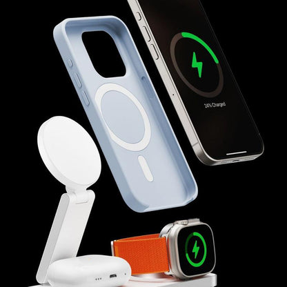 3 In 1 Magnetic Wireless Charging Dock For Apple Devices - Black Tristar Online