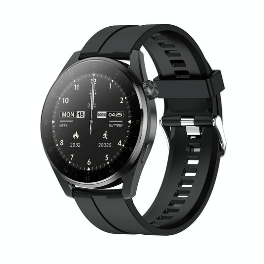 Waterproof Silicone Smartwatch With Colour Display - Black Tristar Online