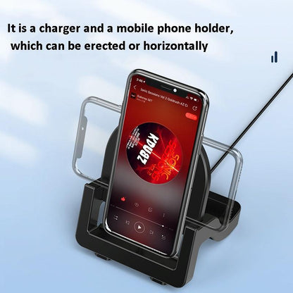 15W Vertical Wireless Fast Charger With Phone Holder - Black Tristar Online