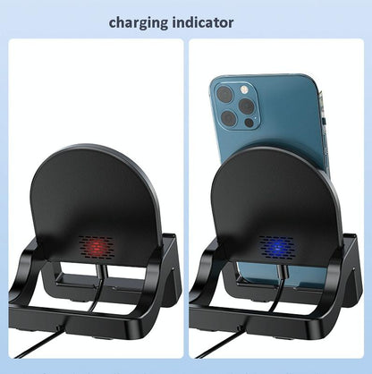 15W Vertical Wireless Fast Charger With Phone Holder - Black Tristar Online