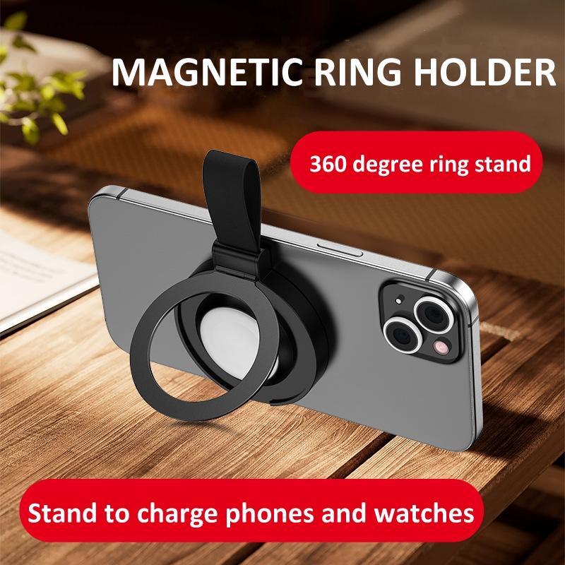3 In 1 Magnetic Wireless Charger With Phone Ring Black Tristar Online
