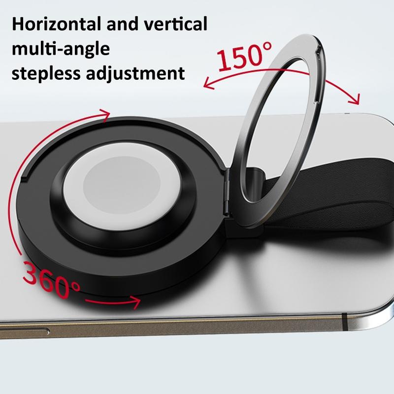 3 In 1 Magnetic Wireless Charger With Phone Ring Black Tristar Online