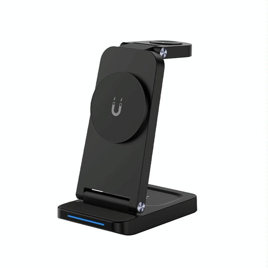 3 In 1 Magnetic Wireless Charger Stand - Black Tristar Online