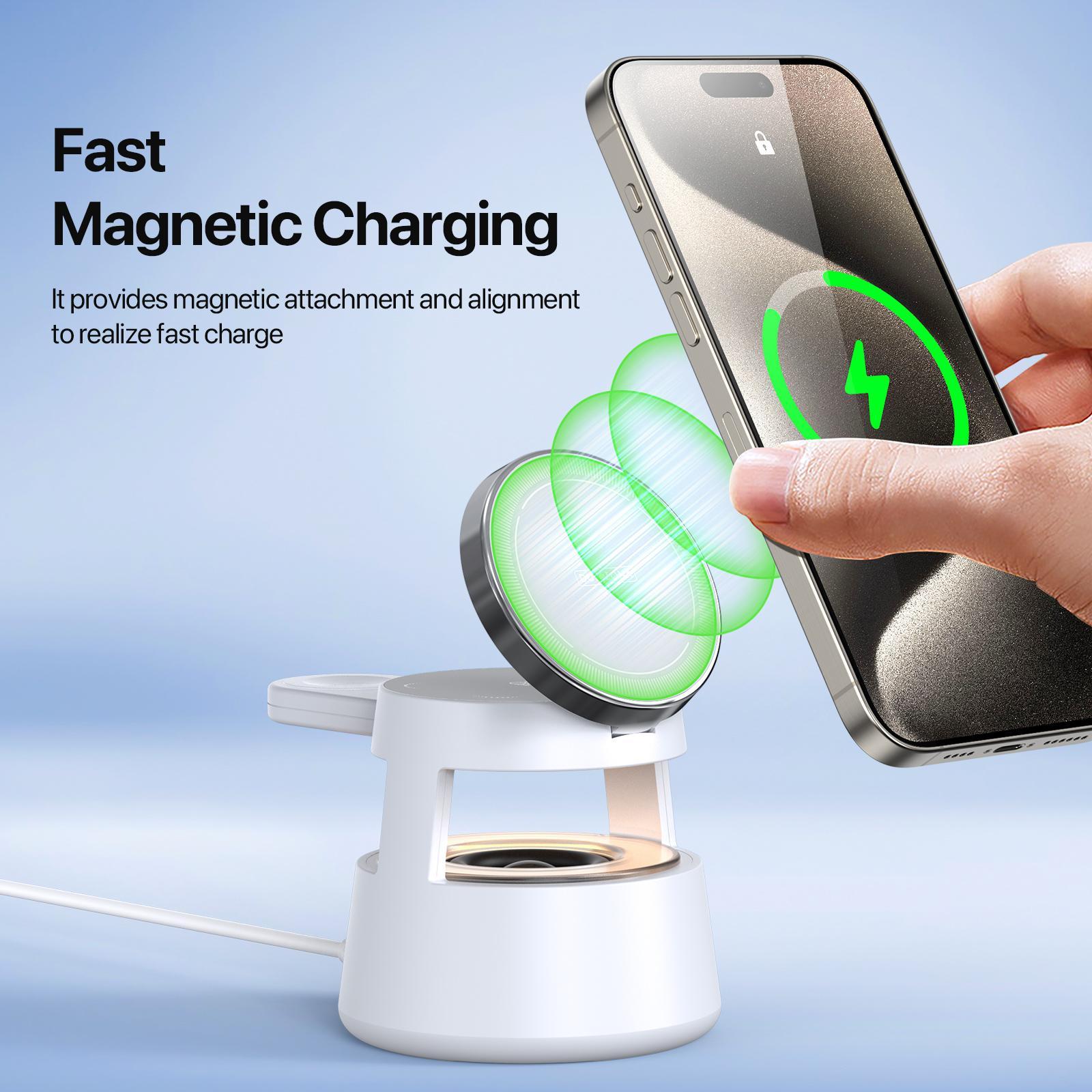 5 In 1 Magnetic Wireless Charger With Bluetooth Speaker Tristar Online