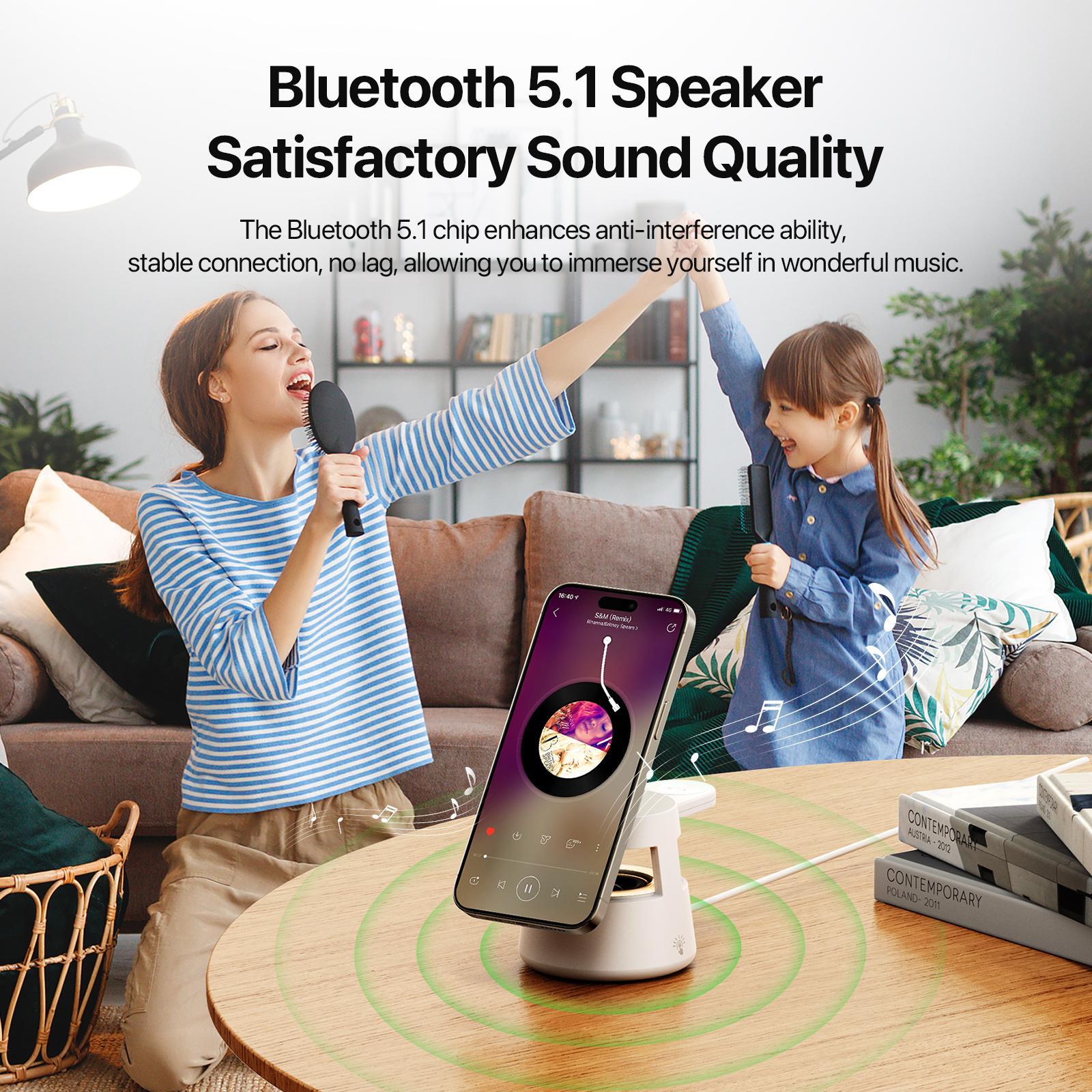 5 In 1 Magnetic Wireless Charger With Bluetooth Speaker Tristar Online