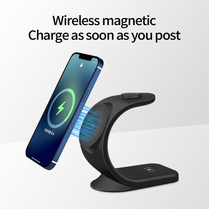 3 In 1 Magnetic Wireless Charger For Phone Watch Airpods Tristar Online
