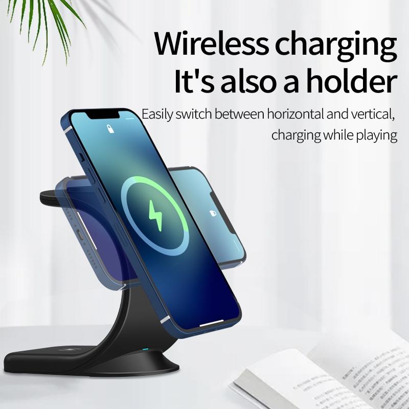 3 In 1 Magnetic Wireless Charger For Phone Watch Airpods Tristar Online
