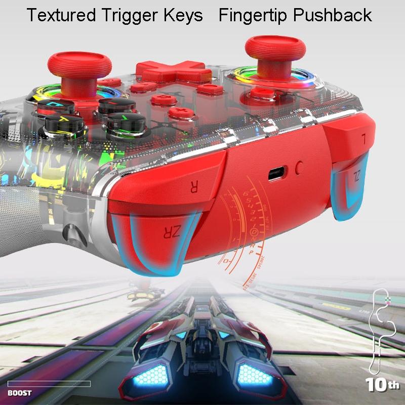 Wireless Dual Vibration Gamepad for Ps3 / Ps4 with Rgb Lights - Red Tristar Online