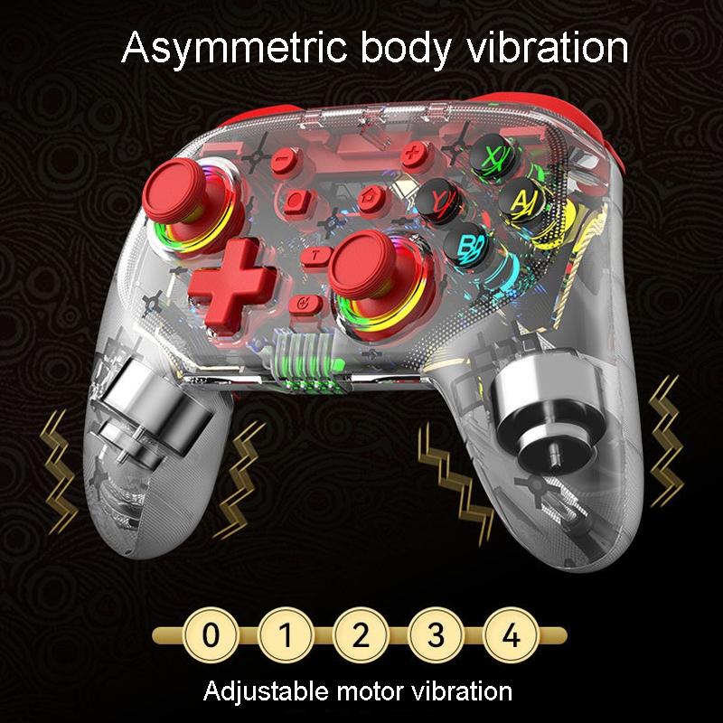 Wireless Dual Vibration Gamepad for Ps3 / Ps4 with Rgb Lights - Red Tristar Online