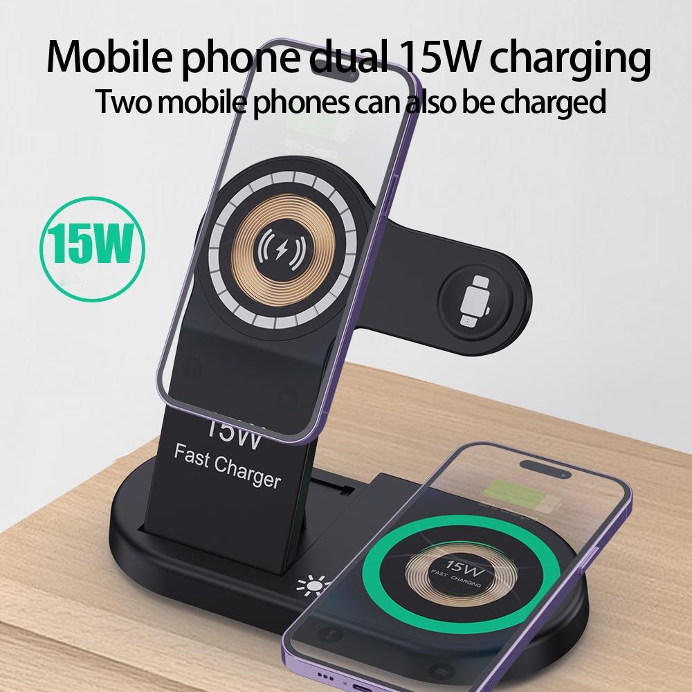 4 In 1 Magnetic Wireless Charger Black Tristar Online