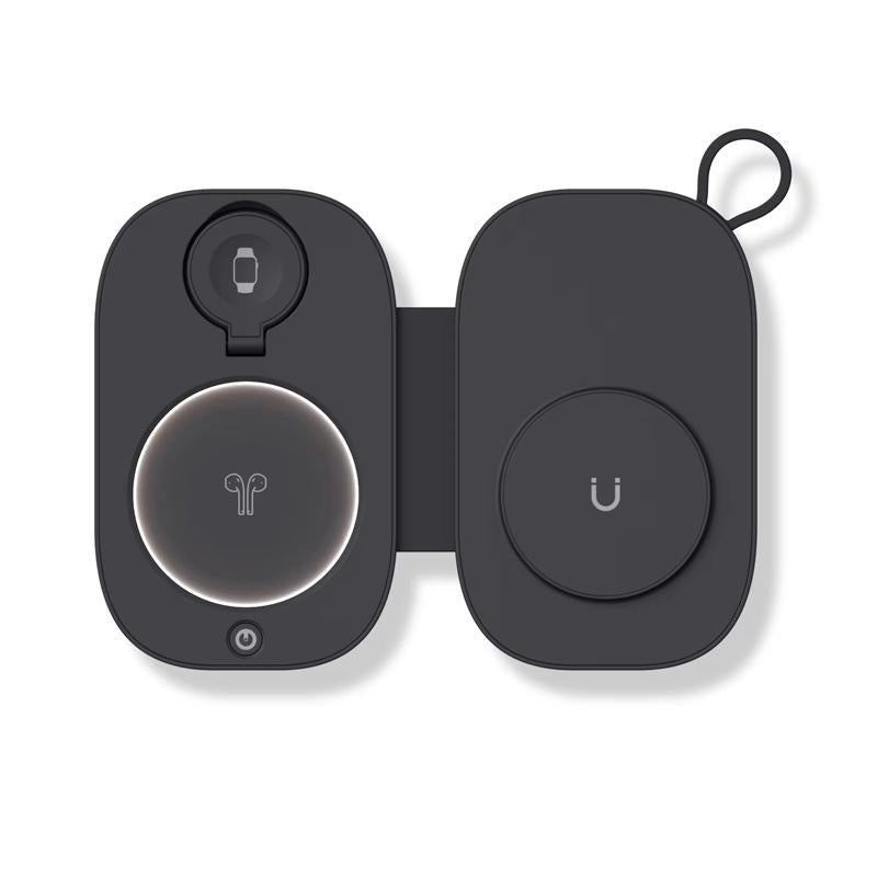 3 In 1 Magnetic Wireless Charger For Apple Devices - Black Tristar Online