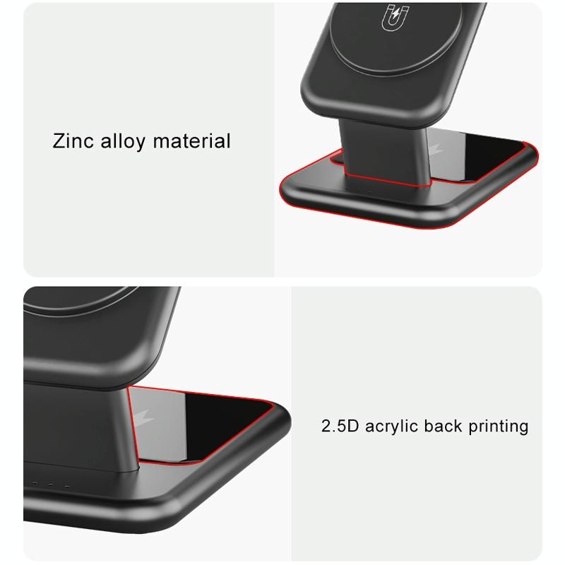 15W 3 In 1 Magnetic Wireless Charger - White Tristar Online