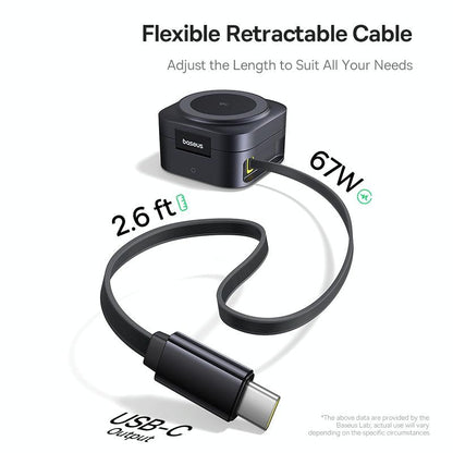 67W 2 In 1 Magnetic Wireless Charger + 1M Type C Cable Tristar Online