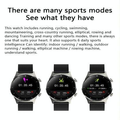 Waterproof Smart Watch With Heart / Bp / Oxygen / Sleep Monitoring - Ip68 - Black Tristar Online