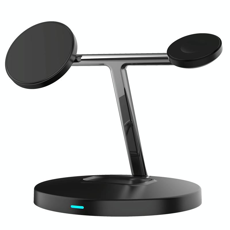 3 In 1 Magnetic Wireless Charger For Mobile Devices - Black Tristar Online