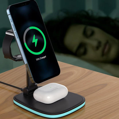 15W Multifunctional Desktop Wireless Charger - Black Tristar Online