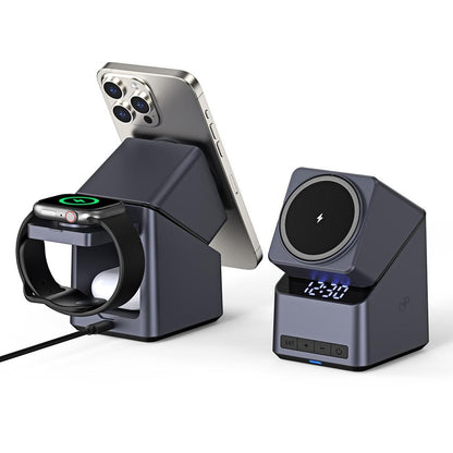 180° Rotating 4 In 1 Magnetic Wireless Charger Grey Tristar Online