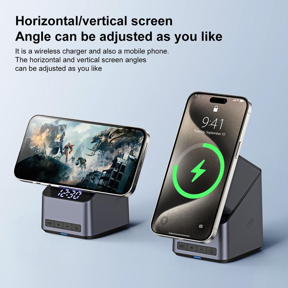 180° Rotating 4 In 1 Magnetic Wireless Charger Grey Tristar Online