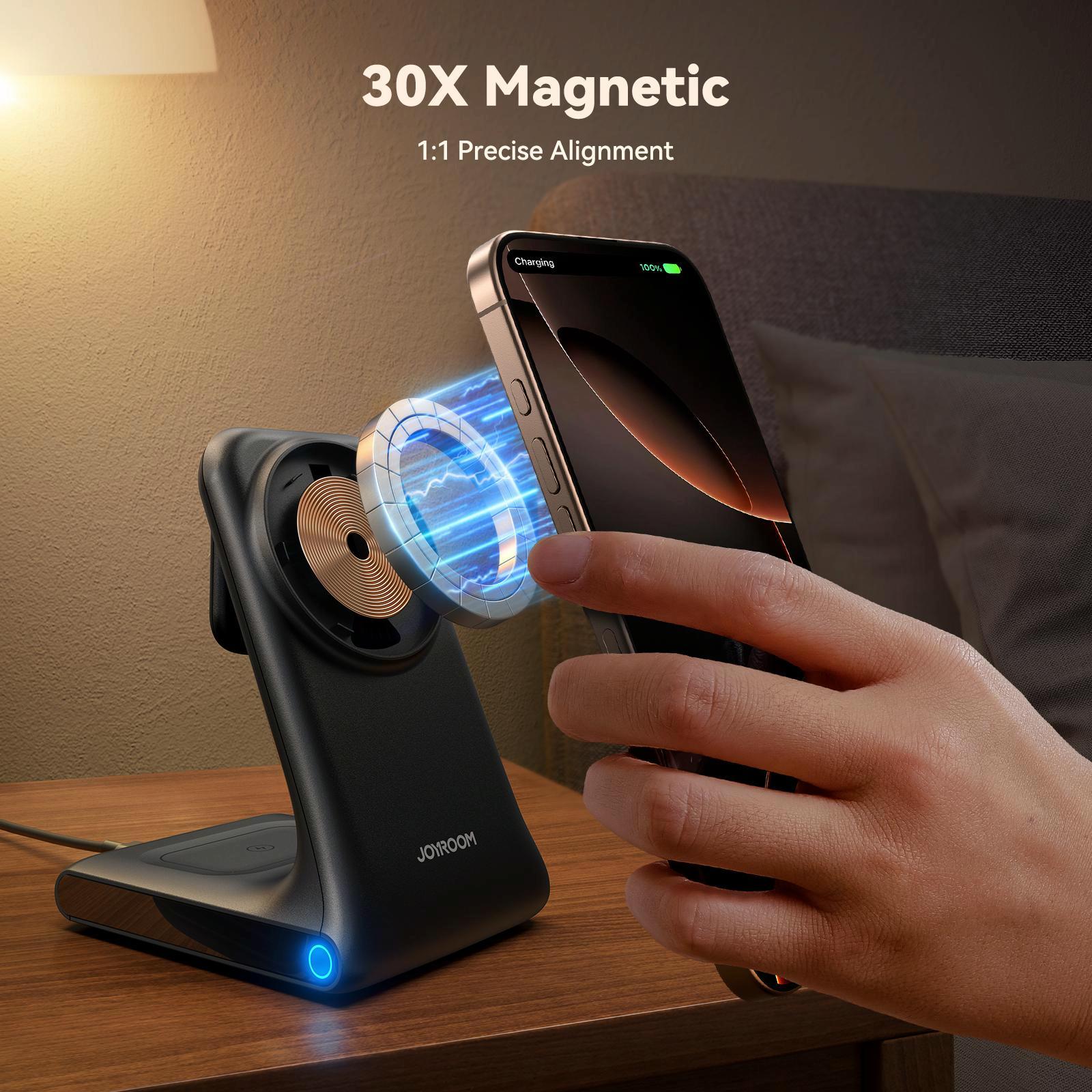3 In 1 Magnetic Wireless Charger & Phone Holder Tristar Online