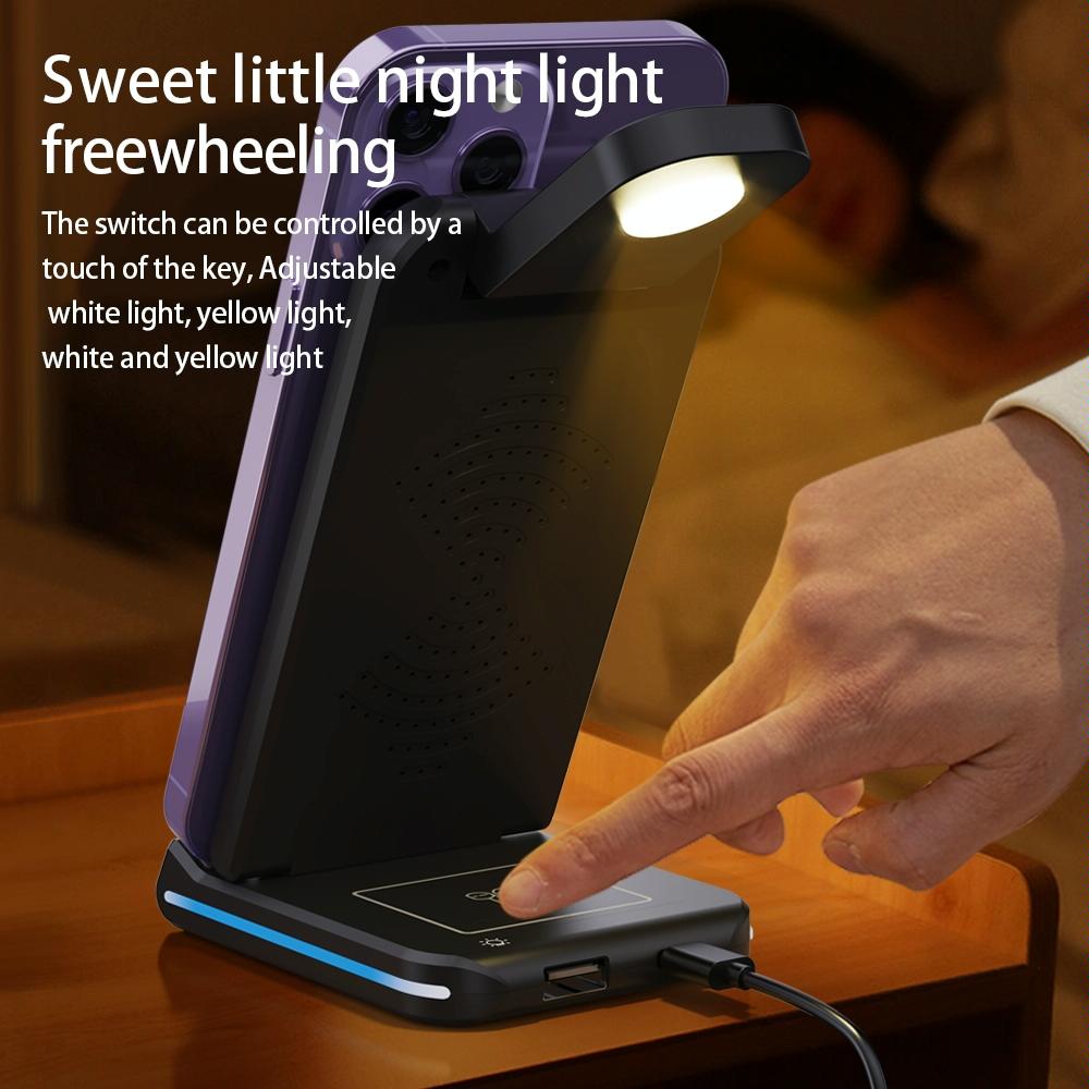 5 In 1 Foldable Wireless Charger 15W Black Tristar Online