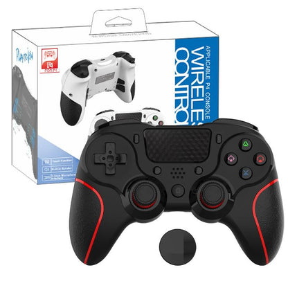 Bluetooth Gamepad for Ps4 Pro with Dual Vibration and Six-axis Control - Red Black Tristar Online