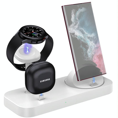 4 In 1 Type C Charging Stand For Samsung Watch And Galaxy Buds - White Tristar Online