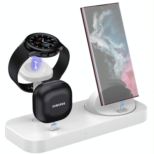 4 In 1 Type C Charging Stand For Samsung Watch And Galaxy Buds - White Tristar Online