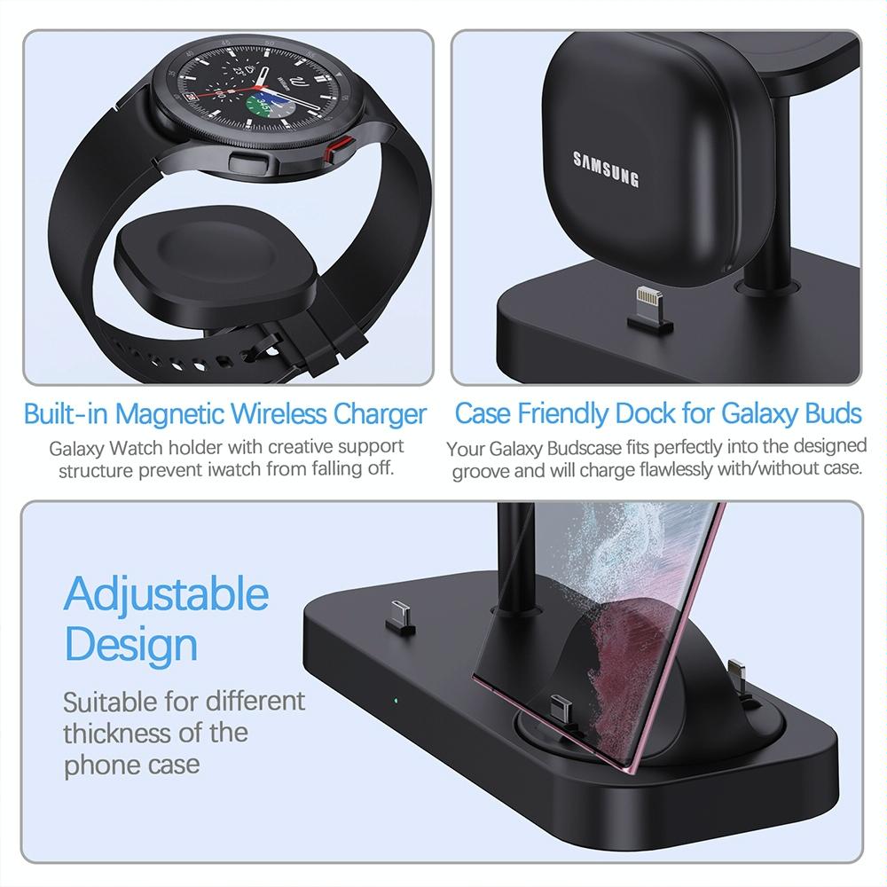4 In 1 Type C Charging Stand For Samsung Watch And Galaxy Buds - White Tristar Online