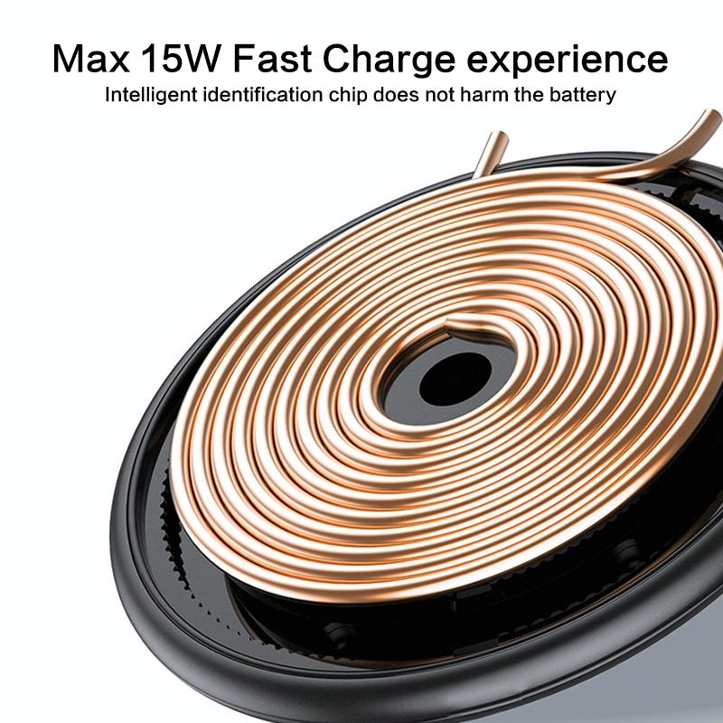 15W Desktop Wireless Charging Pad - Black Tristar Online