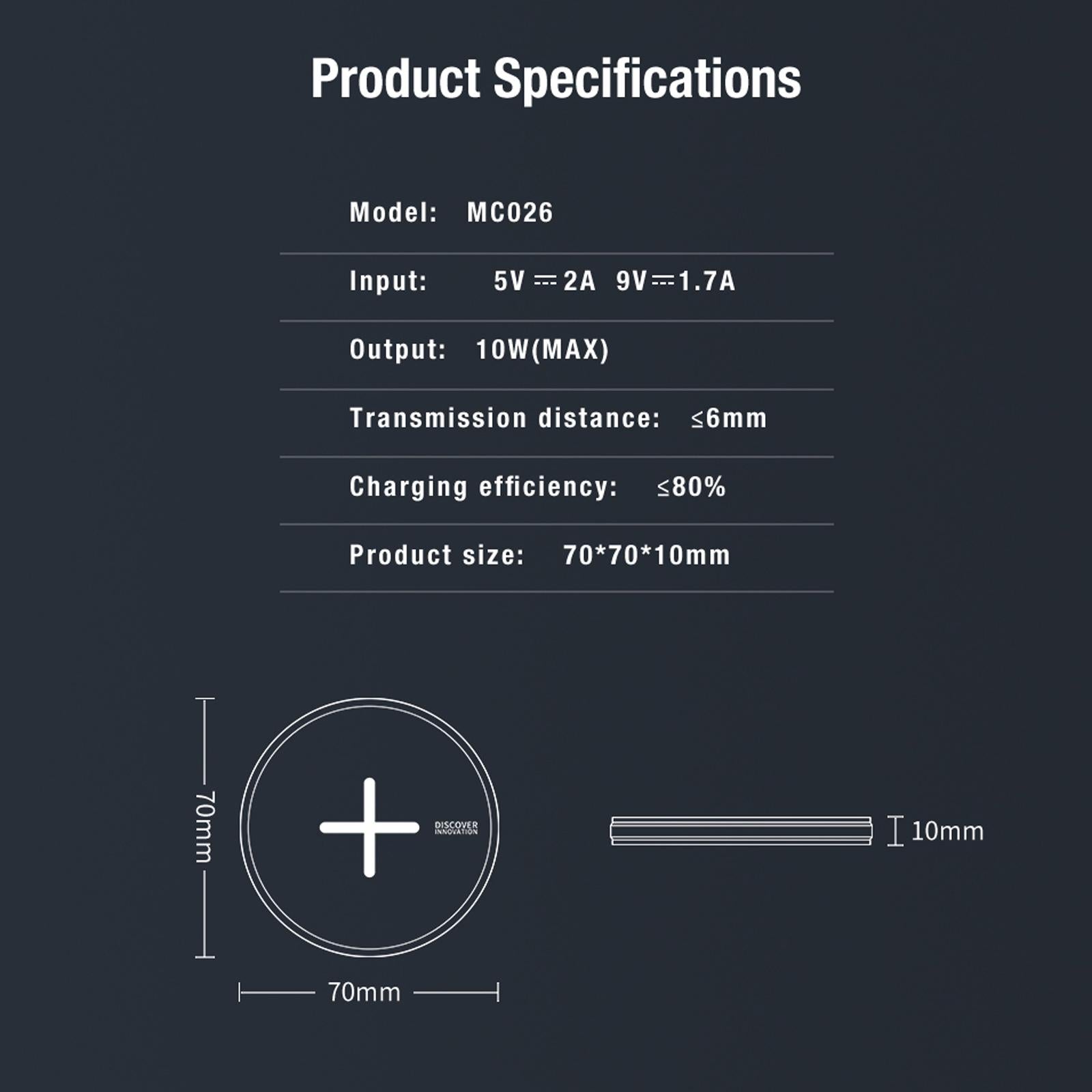 Fast Charging Wireless Charger Portable & Button Design Tristar Online