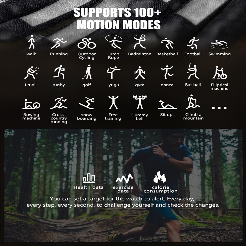 Smart Watch With Heart Rate Blood Pressure And Oxygen Monitoring - Black Tristar Online