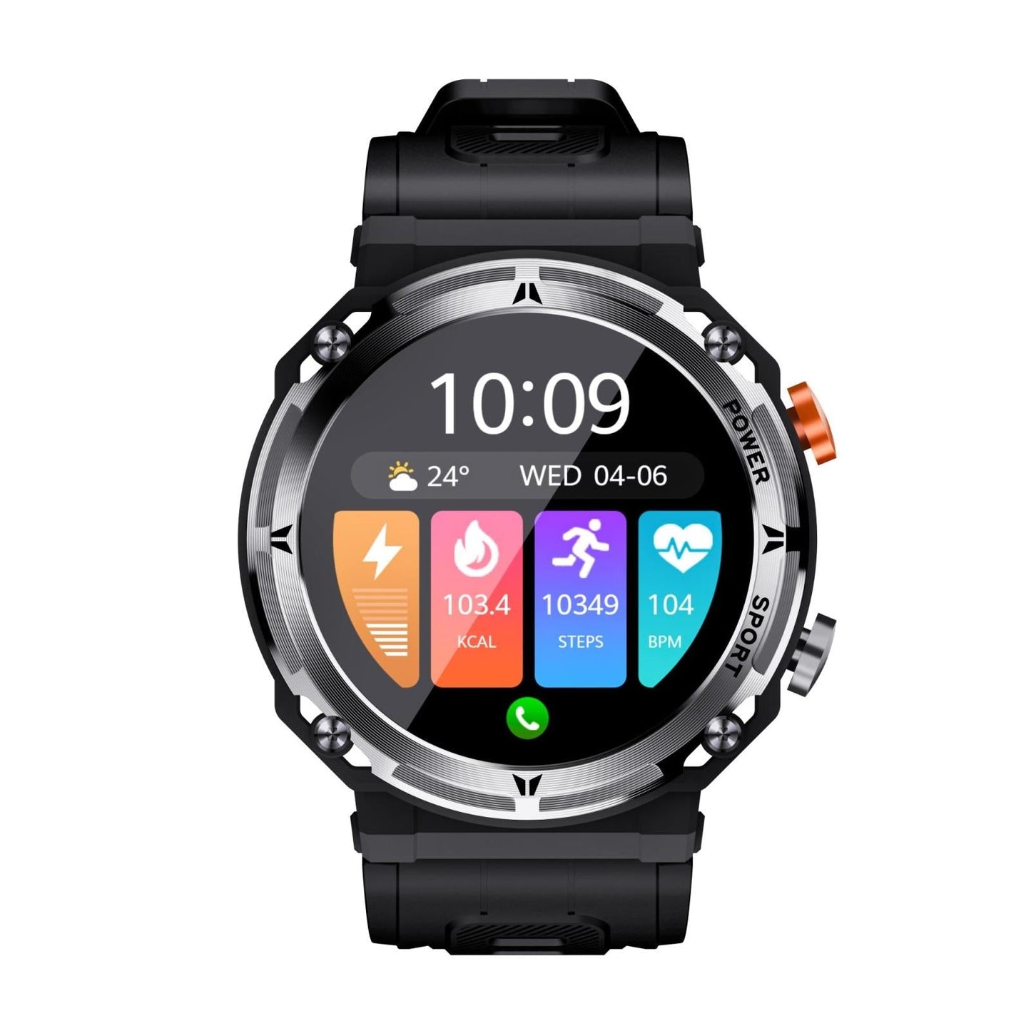 Smart Watch With Heart Rate Blood Pressure And Oxygen Monitoring - Black Tristar Online