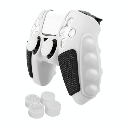 Silicone Gamepad Protective Case for Sony Ps5 with Splicing Design and Rocker Caps - Black White Tristar Online