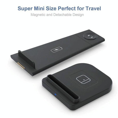 3 In 1 Portable Wireless Charger Detachable - White Tristar Online