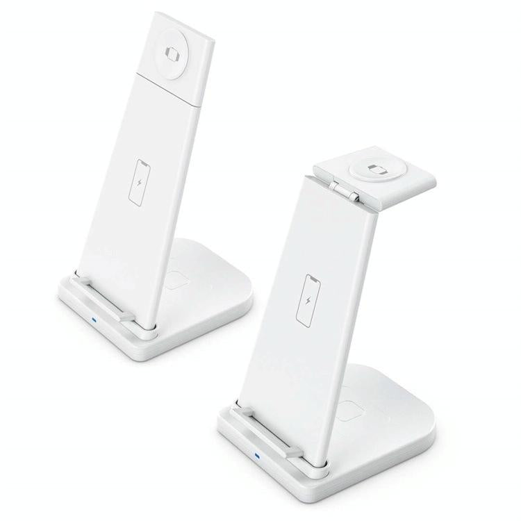 3 In 1 Portable Wireless Charger Detachable - White Tristar Online