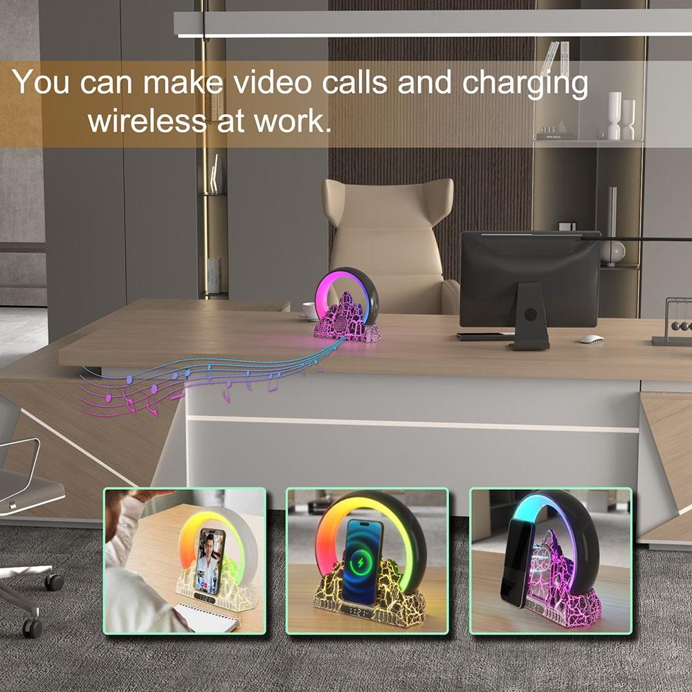 Wireless Charger With Alarm Clock & Bluetooth Speaker - Black Tristar Online