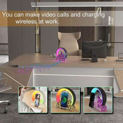 Wireless Charger With Alarm Clock & Bluetooth Speaker - Black Tristar Online