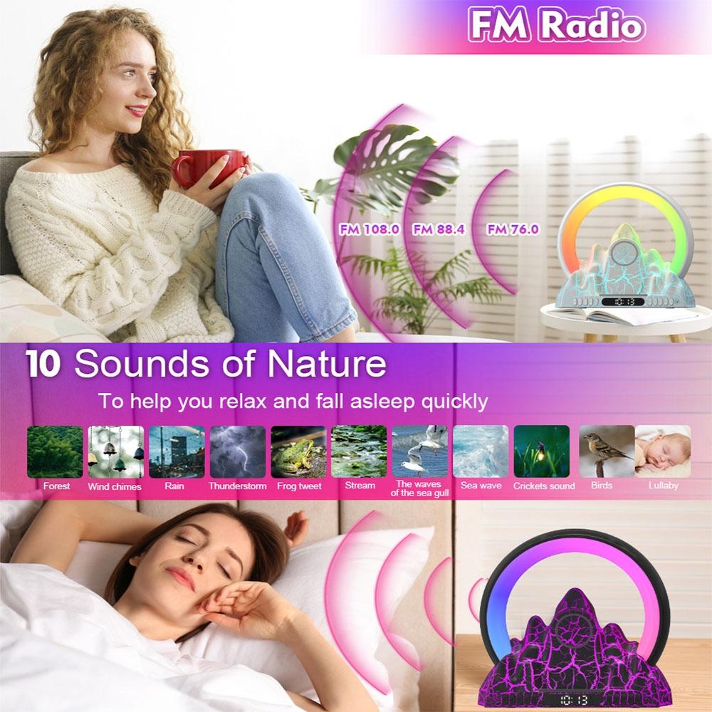 Wireless Charger With Alarm Clock & Bluetooth Speaker - Black Tristar Online