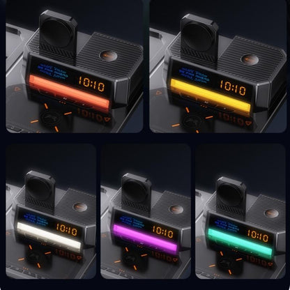 5 In 1 Magnetic Wireless Charger Stand With Clock & Speaker - Black Tristar Online