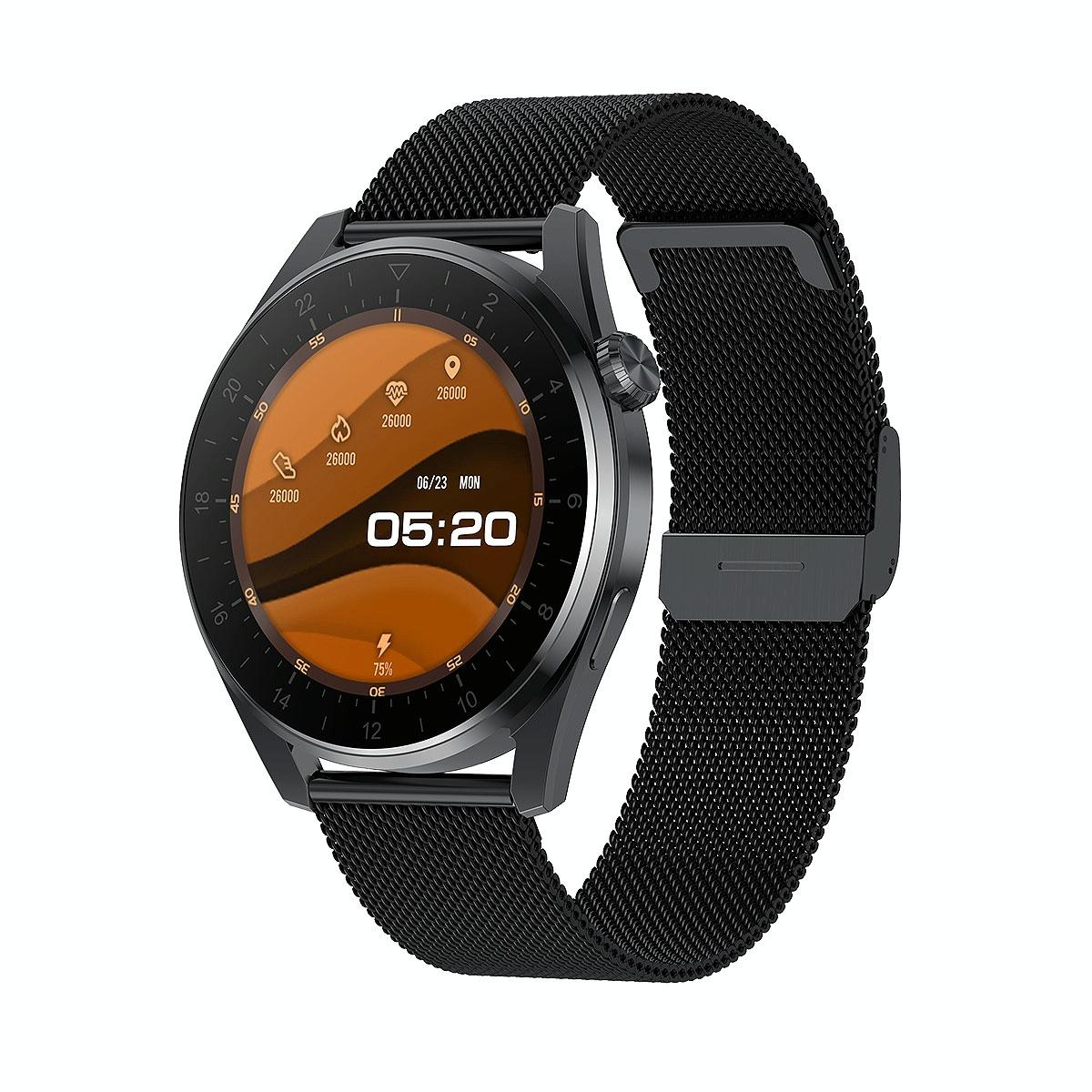 Waterproof Steel Smartwatch With Colour Screen - Ip68 - Black Tristar Online