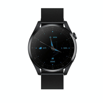 Waterproof Steel Smartwatch With Colour Screen - Ip68 - Black Tristar Online
